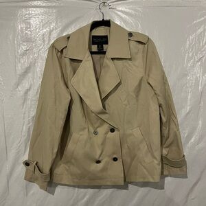 Rachel Zoe Tan Short Trench Coat Size Small